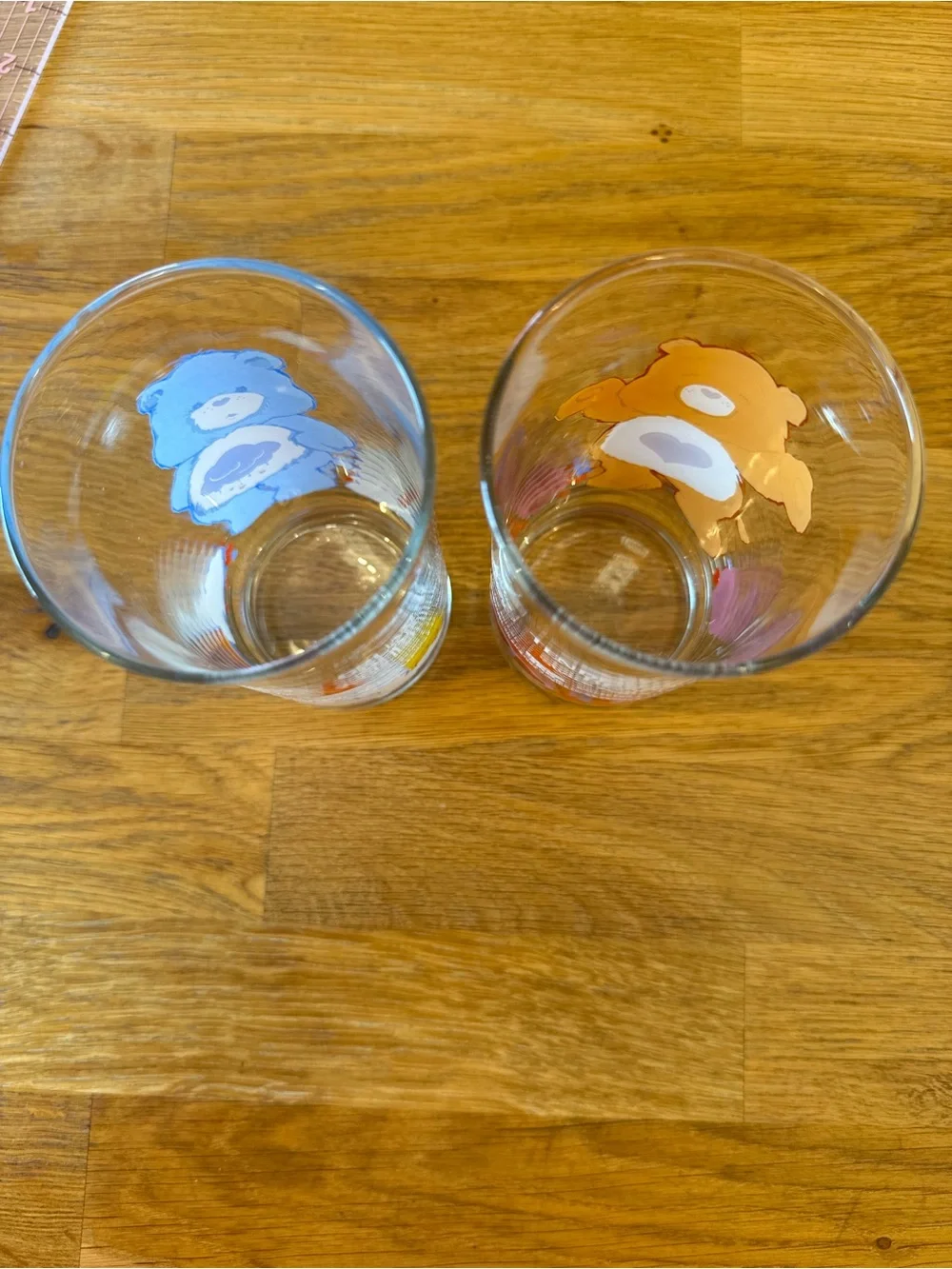 🌈 Vintage 1983 Pizza Hut Care Bears Glasses | Grumpy Bear & Tenderheart Bear